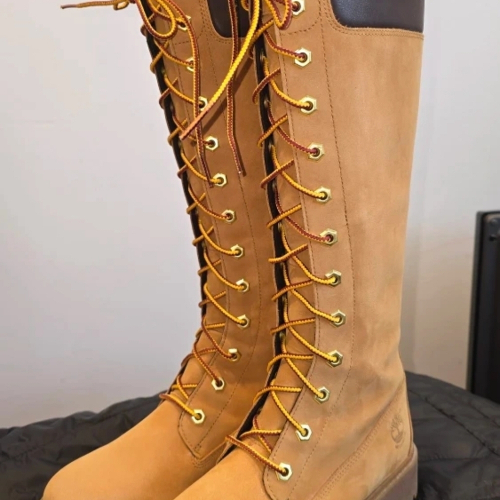 Timberland Tan and Brown Combat Boots - Picture 3 of 5